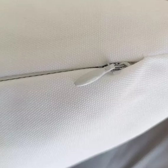 Bleached White Canvas Cushion Cover 40 by 40