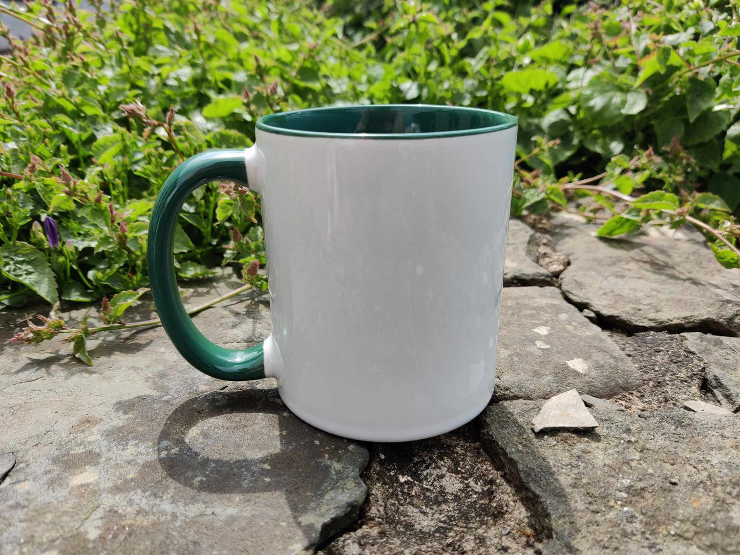 11oz Two Tone Mug Racing Green Orca Coated with Smash Proof Box