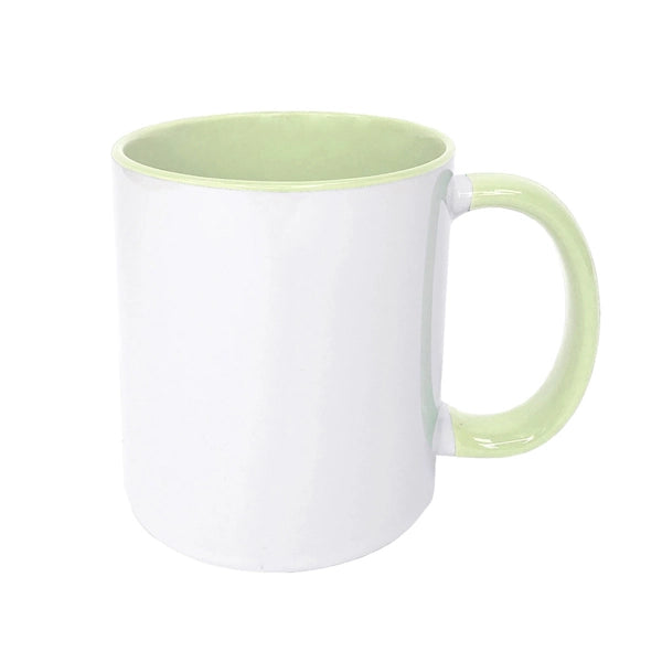 11oz Two Tone Mug Baby Green Orca Coated with Smash Proof Box