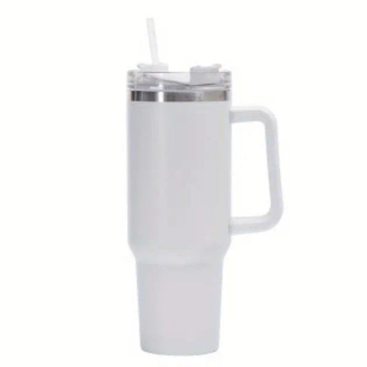 40oz Sublimation White Tumbler With Box And Straw