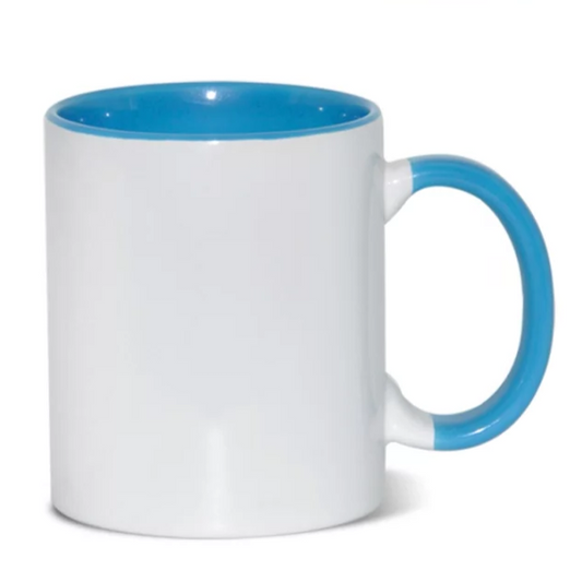 11oz Two Tone Mug Light Blue (Orca Coated) with Smash Proof Box