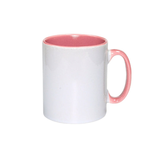 11oz Two Tone Mug Pink (Orca Coated) with Smash Proof Box