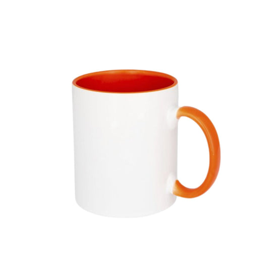 11oz Two Tone Mug Orange (Orca Coated) with Smash Proof Box