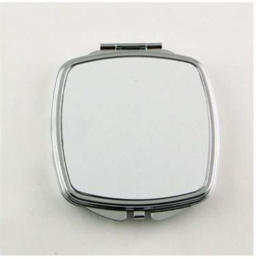 Silver Square Sublimation Compact Mirror