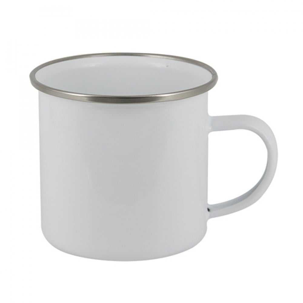 12oz Sublimation Enamel mug with stainless steel lip