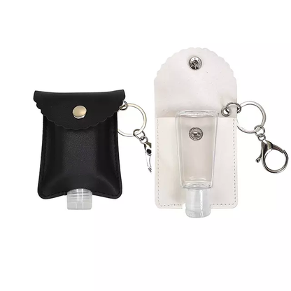 PU Leather Hand Gel Bottle Holder (With Empty Bottle)