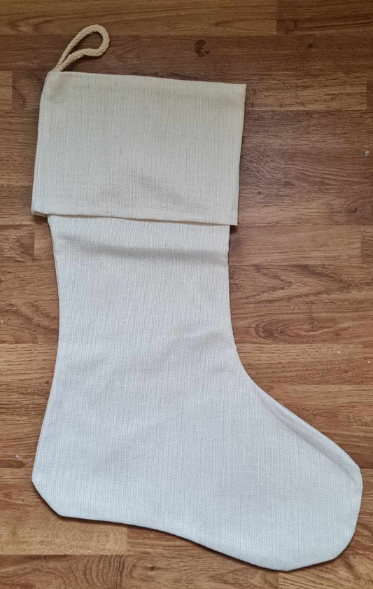 Natural Linen Look Sublimation Stocking