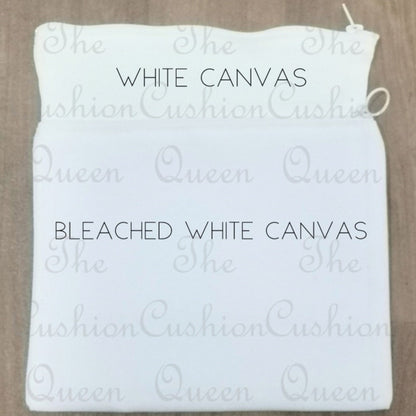 Luxury Bleached White Canvas Makeup Bag