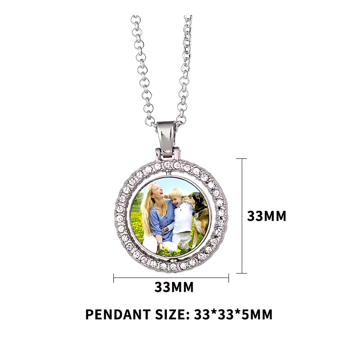 Sublimation Diamante Necklace, double sided. Optional box