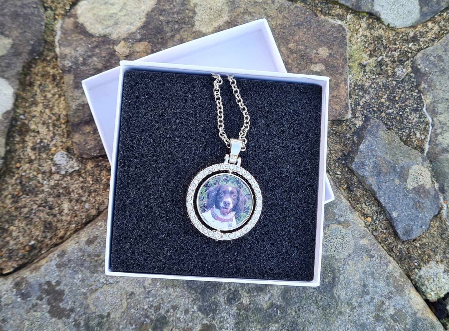 Sublimation Diamante Necklace, double sided. Optional box