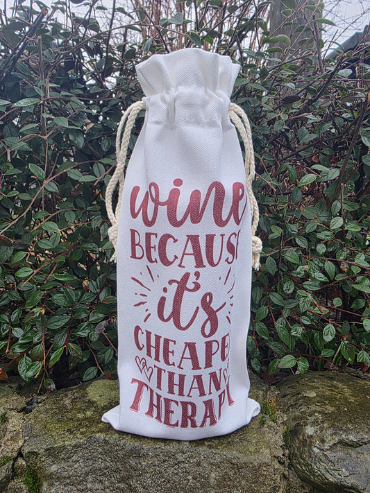 Sublimation canvas bottle bag