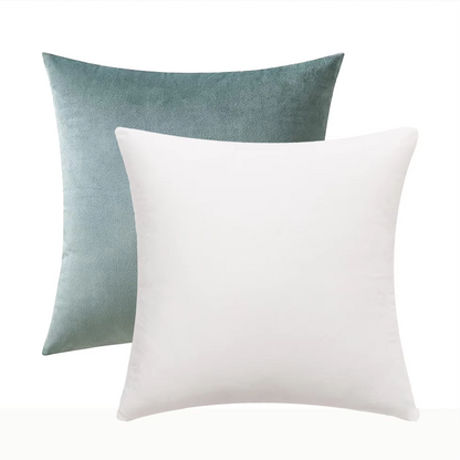Velvet Two Colour, Plain Edge Cushion Cover 40cm by 40cm