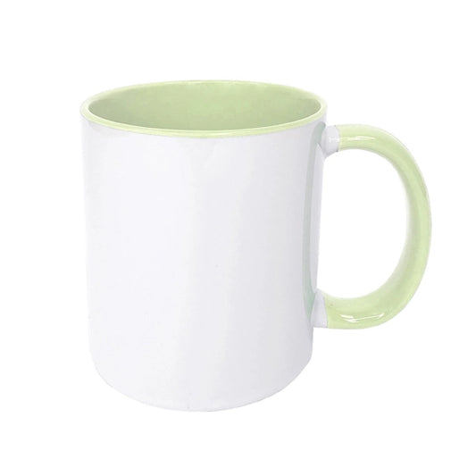 11oz Two Tone Mug Baby Green Orca Coated with Smash Proof Box