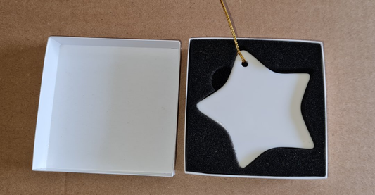 Ceramic star Tree Decorations, optional box