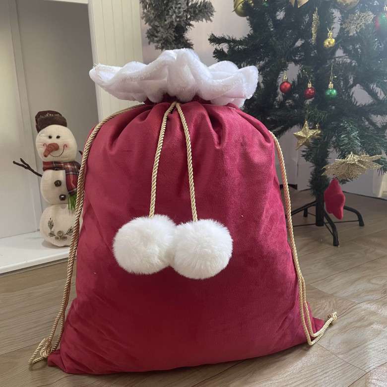 Velvet Santa Sacks - Red or White